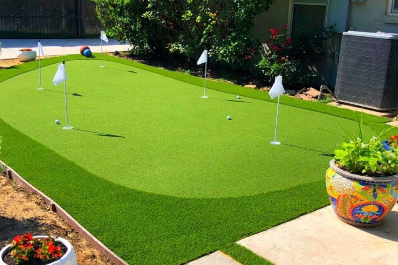 backyard putting green turf